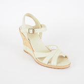 Womens Timberland Maeslin 8045R Beige Leather Summer Shoes Wedge Strappy Sandals